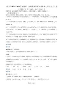 湖北省宜昌市當(dāng)陽(yáng)市2024-2025學(xué)年七年級(jí)下學(xué)期期末語(yǔ)文試題（解析版）