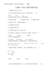 2025年人教版三年級上冊數(shù)學(xué)期末試卷可打印