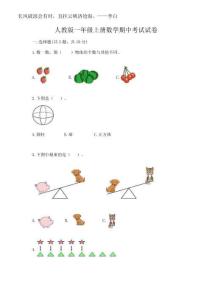 2025年人教版一年級(jí)上冊數(shù)學(xué)期中考試試卷（典優(yōu)）