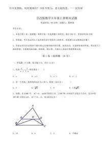 2025年京改版數(shù)學(xué)8年級上冊期末試題含完整答案詳解（有一套）