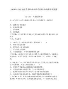 2025年云南文化藝術職業(yè)學院單招職業(yè)技能測試題庫及答案詳解（奪冠）