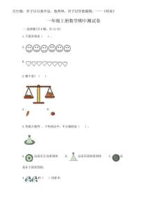 2025年一年級上冊數(shù)學期中測試卷精選答案