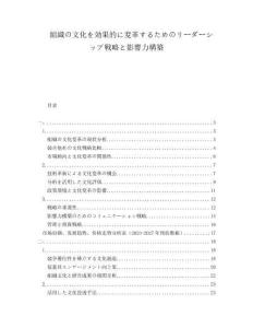 組織の文化を効果的に変革するためのリーダーシップ戦略と影響力構(gòu)築