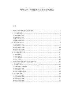 網(wǎng)絡文學IP全鏈條開發(fā)策略研究報告