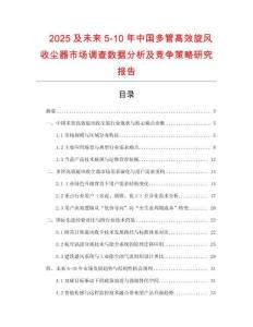 2025及未來5-10年中國多管高效旋風收塵器市場調查數據分析及競爭策略研究報告
