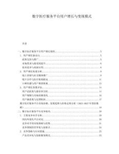 數字醫(yī)療服務平臺用戶增長與變現模式