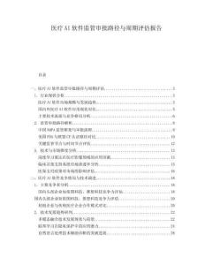 醫(yī)療AI軟件監(jiān)管審批路徑與周期評估報告