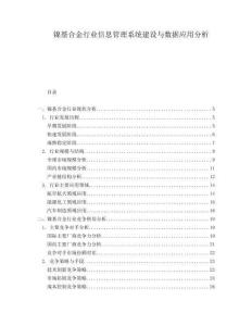 鎳基合金行業(yè)信息管理系統(tǒng)建設(shè)與數(shù)據(jù)應(yīng)用分析