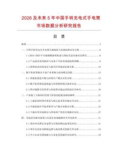 2026及未來(lái)5年中國(guó)手轉(zhuǎn)充電式手電筒市場(chǎng)數(shù)據(jù)分析研究報(bào)告