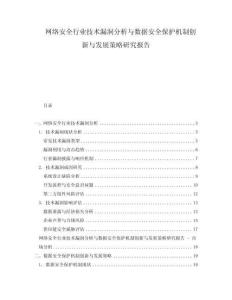 網(wǎng)絡(luò)安全行業(yè)技術(shù)漏洞分析與數(shù)據(jù)安全保護(hù)機(jī)制創(chuàng)新與發(fā)展策略研究報(bào)告