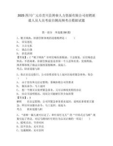 2025四川廣元市青川縣博睿人力資源有限公司招聘派遣人員人員考前自測高頻考點(diǎn)模擬試題及答案詳解（全國