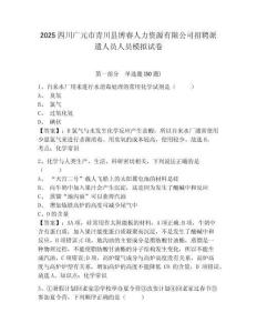 2025四川廣元市青川縣博睿人力資源有限公司招聘派遣人員人員模擬試卷及答案詳解一套