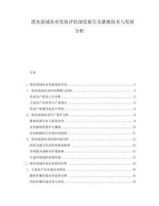 渭水流域農業發展評估深度報告及灌溉技術與發展分析