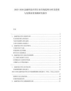 2025-2030金融科技應(yīng)用行業(yè)市場趨勢分析及投資與發(fā)展前景預(yù)測研究報告