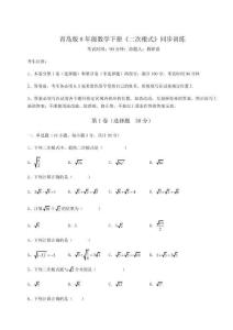達(dá)標(biāo)測試青島版8年級數(shù)學(xué)下冊《二次根式》同步訓(xùn)練試題（含解析）