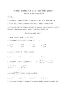 達(dá)標(biāo)測試人教版7年級數(shù)學(xué)下冊《二元一次方程組》定向練習(xí)試卷（附答案詳解）