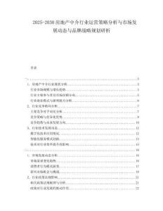 2025-2030房地產(chǎn)中介行業(yè)運(yùn)營(yíng)策略分析與市場(chǎng)發(fā)展動(dòng)態(tài)與品牌戰(zhàn)略規(guī)劃研析