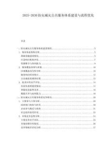 2025-2030防災(zāi)減災(zāi)公共服務(wù)體系建設(shè)與流程優(yōu)化