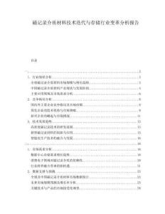 磁記錄介質(zhì)材料技術(shù)迭代與存儲行業(yè)變革分析報告