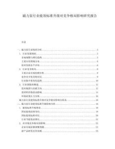 磁力泵行業(yè)能效標(biāo)準(zhǔn)升級(jí)對(duì)競爭格局影響研究報(bào)告