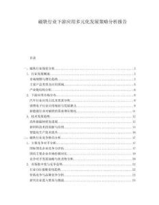 磁鐵行業(yè)下游應(yīng)用多元化發(fā)展策略分析報告