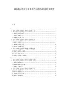 磁共振成像超導(dǎo)磁體維護市場需求預(yù)測分析報告