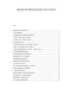 磁鐵組件供應(yīng)鏈現(xiàn)狀及投資可行性分析報(bào)告