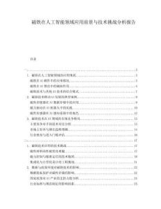 磁鐵在人工智能領(lǐng)域應(yīng)用前景與技術(shù)挑戰(zhàn)分析報告