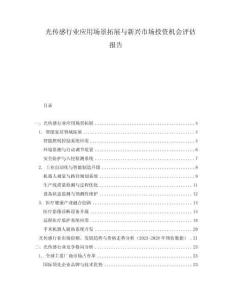 光傳感行業(yè)應用場景拓展與新興市場投資機會評估報告