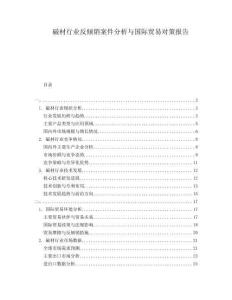 磁材行業(yè)反傾銷案件分析與國際貿(mào)易對策報告
