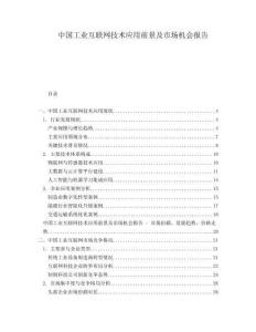 中國工業(yè)互聯(lián)網(wǎng)技術(shù)應(yīng)用前景及市場機會報告