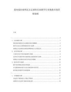 委內瑞拉玻利瓦爾足球俱樂部教學行業挽救市場營銷策略