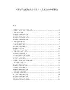 中國(guó)電子支付行業(yè)競(jìng)爭(zhēng)格局與發(fā)展趨勢(shì)分析報(bào)告