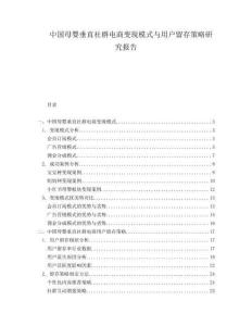 中國(guó)母嬰垂直社群電商變現(xiàn)模式與用戶留存策略研究報(bào)告
