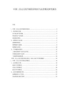 中國二次元文化節(jié)展經(jīng)濟(jì)效應(yīng)與運(yùn)營模式研究報告