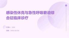 感染性休克與急性呼吸窘迫綜合征臨床診療