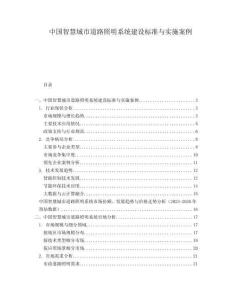 中國智慧城市道路照明系統(tǒng)建設標準與實施案例