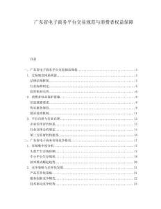 廣東省電子商務(wù)平臺交易規(guī)范與消費者權(quán)益保障