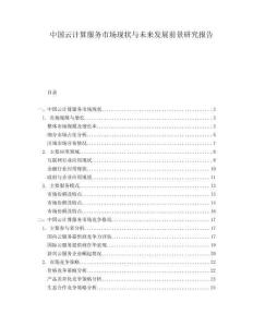 中國(guó)云計(jì)算服務(wù)市場(chǎng)現(xiàn)狀與未來發(fā)展前景研究報(bào)告