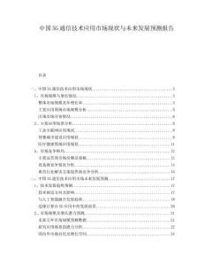 中國5G通信技術(shù)應(yīng)用市場現(xiàn)狀與未來發(fā)展預測報告