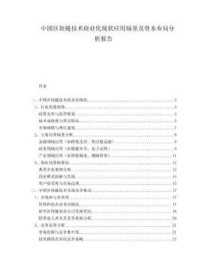 中國區(qū)塊鏈技術(shù)商業(yè)化現(xiàn)狀應(yīng)用場景及資本布局分析報(bào)告