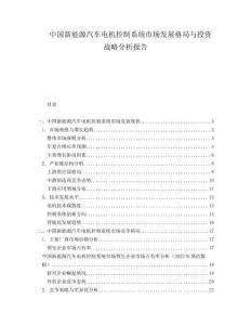 中國新能源汽車電機(jī)控制系統(tǒng)市場發(fā)展格局與投資戰(zhàn)略分析報告