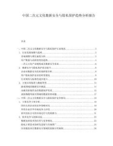 中國二次元文化數據安全與隱私保護趨勢分析報告