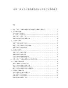 中國二次元平臺算法推薦機制與內(nèi)容分發(fā)策略報告