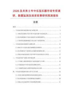 2026及未來5年中樂弦樂器市場專項調(diào)研、數(shù)據(jù)監(jiān)測及投資前景研究預(yù)測報告