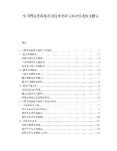 中國固廢資源化利用技術(shù)突破與商業(yè)模式驗(yàn)證報(bào)告