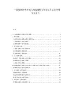 中國道路照明智能化改造進程與智慧城市建設協同發展報告