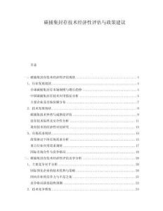 碳捕集封存技術(shù)經(jīng)濟性評估與政策建議