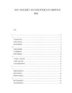 2025-2030造船工業行業技術發展方向與融資布局規劃