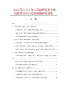 2026及未來5年中國超級視頻卡市場數(shù)據(jù)分析及競爭策略研究報告